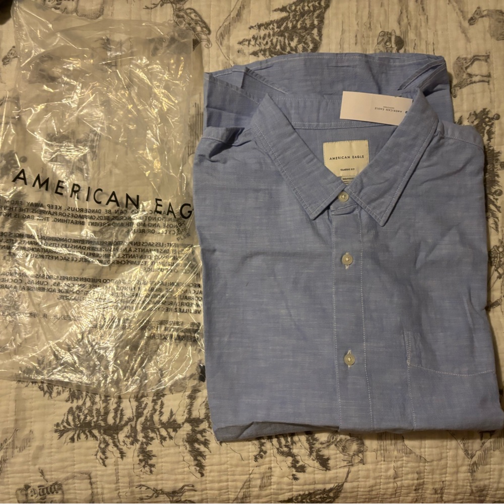 American Eagle Dress Shirt Button Up XXL